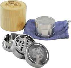 Black Leaf Grinder Τρίφτης Deluxe Ανοξείδωτο Χάλυβα 49mm-3 Parts