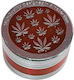 Μεταλλικός Τρίφτης Καπνού Leaf Grinder 2 Επιπέδων Amsterdam On Colors Red