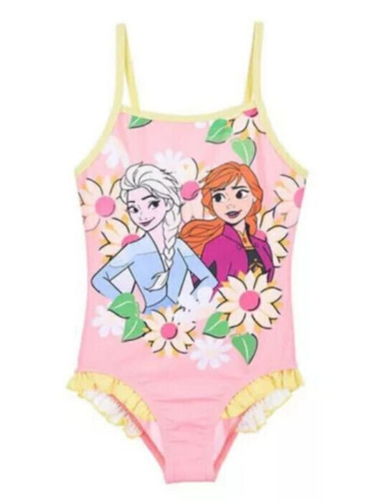 Disney Frozen Παιδικό Μαγιό Ολόσωμο Κοραλί