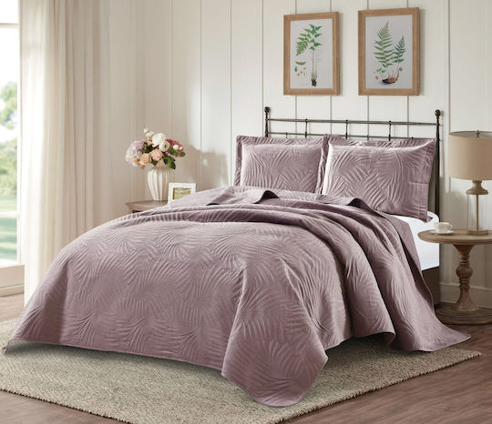 Liolios Home Ibiza Pillowcase Set Quilted Amethyst 50x70cm.