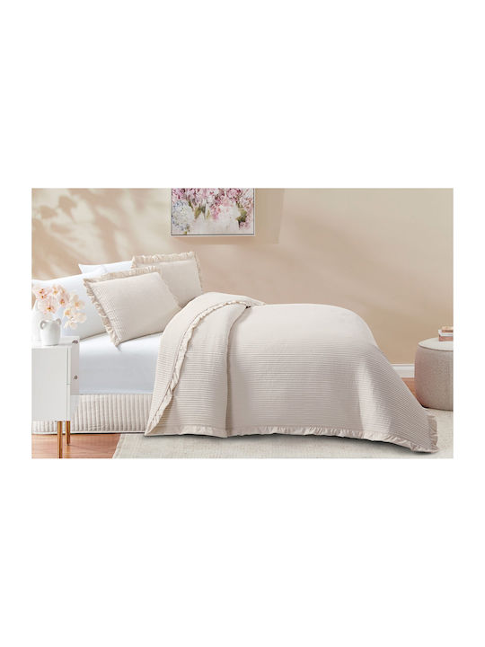 Liolios Home Armony Κουβερλί Ημίδιπλο Beige 180x240cm
