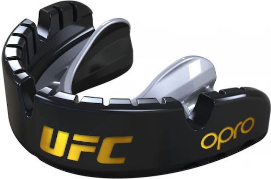 Opro Ufc Gold Gen2 Mouthguard Black Silver Braces