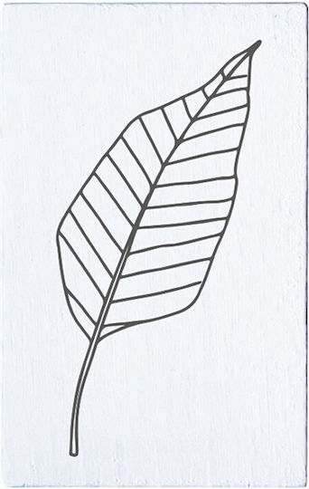 Wooden Stamp M&b Stamp Leaf Stylized White _35x55mm Colop Col-mb0010