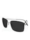 Silhouette Women Sunglasses with Black Frame and Black Polarized Lens