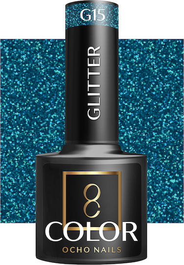 Ocho Pro Glitter Semi-Permanent Nail Polish G15 with Glitter 1pcs