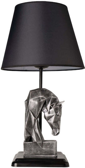 Opviq Tischlampe für Fassung E27 mit Gray Schirm und Basis