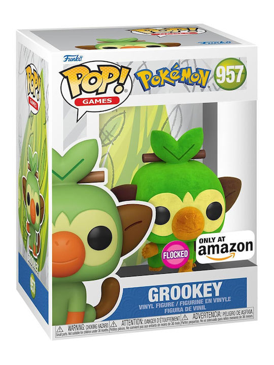 Funko Pop! Games: Pokemon - Grookey 957 Flocked...