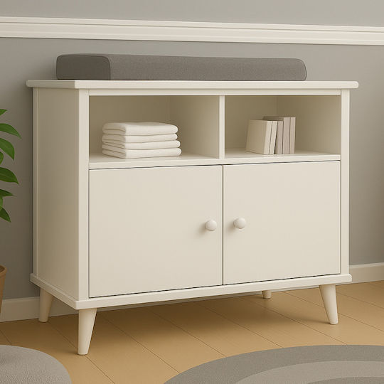 Baby Dresser with 2 Drawers White 96x48x90cm