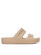 Baya Flip Flops in Sandal Style with Platform in Beige Colour