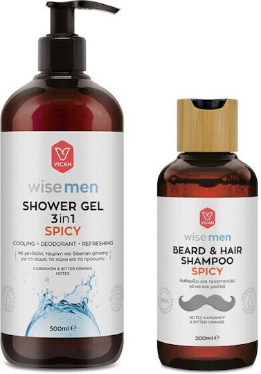 Wise Men Spicy Σετ Περιποίησης για Καθαρισμό Σώματος 2τμχ