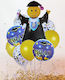 Set of 9 Balloons Latex Jumbo 104cm