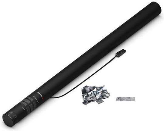 Elektrisch Kanone 80cm mit Silber Metallisiert Konfetti 1Stück