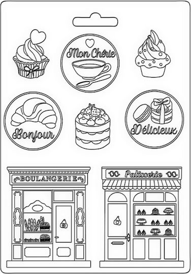 Flexibler Form A5 15x21cm Stamperia Oh La La Patisserie
