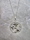 Transparent Quartz Necklace with Green Tourmaline Inclusions, Silver Bezel, Steel Chain, 24 cm Length
