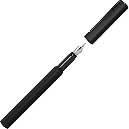 Pininfarina Segno Grafi Fountain Pen Black Made of Aluminum with Black Ink