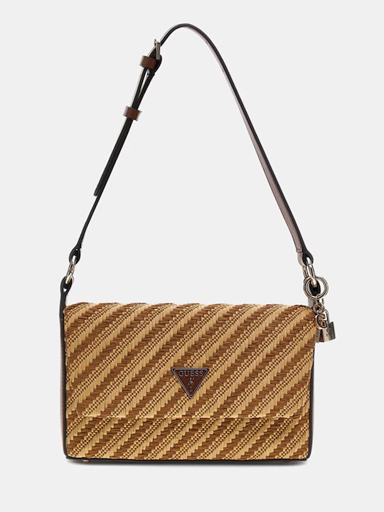 Guess Flap Damen Flap Tasche Natural / Cognac