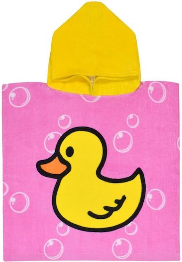 Poncho Κορίτσι "splish Splash" Ροζ 50χ100