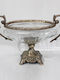 Eurolamp Dekorative Metallschale mit Fuß, Transparent, 31x14x22cm