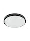 Eco Light Mount Ceiling Light 31cm Black with E27 Lamp Adapter