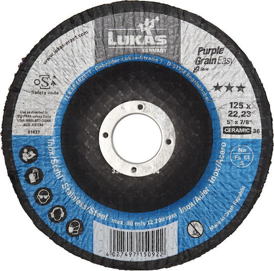 Lukas Grinding Disc 125mm P60 Purple Grain