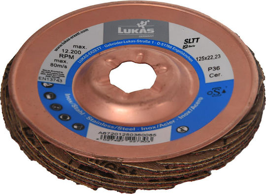 Lukas 125mm P 36 Sltt Ceramic Ad Iq-series Flap Disc