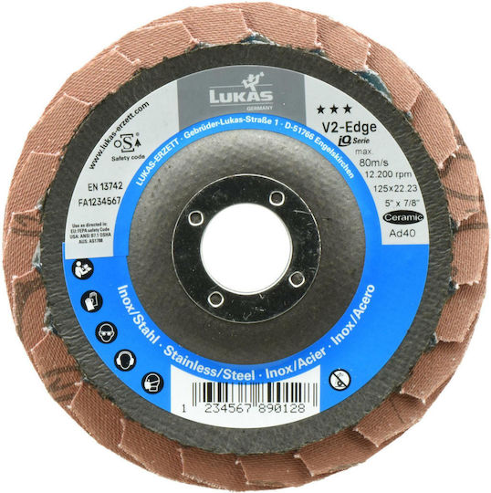 Lukas 125mm V2 Edge P40 Ceramic Disc Sander