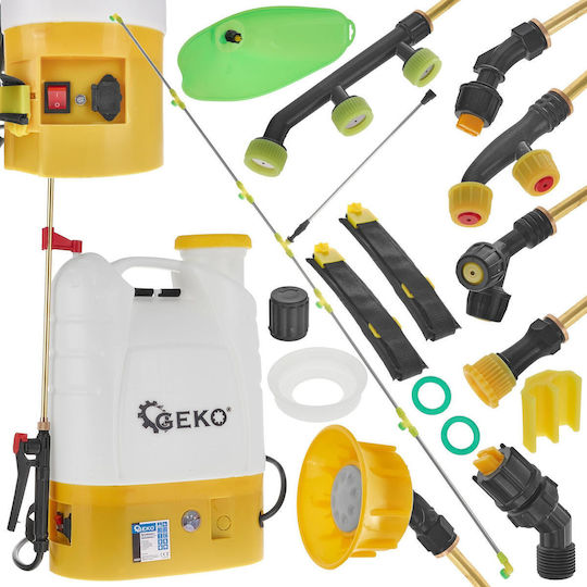 Geko Backpack Sprayer 12V with Battery 8Ah with Capacity 16lt