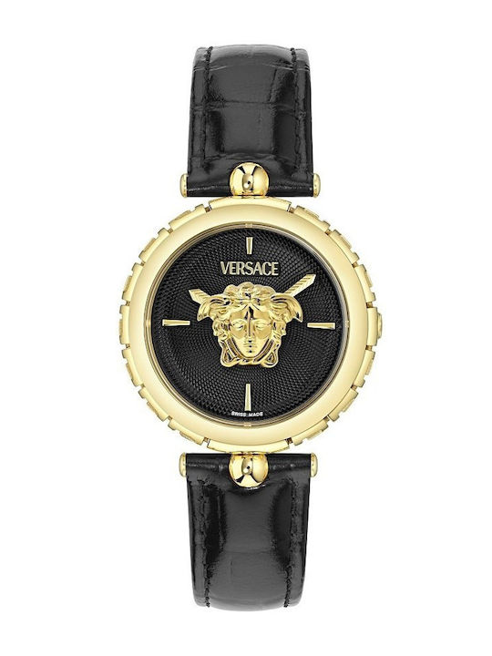 Versace Medusa Ρολόι Μπαταρίας με Δερμάτινο Λουράκι