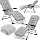 Folding Garden Lounger Cushion Sofotel Chillwell Set 2 Gray