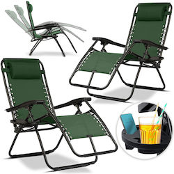 Klappbare Gartenliege Auflage Sofotel Chillwell Set 2 Grün Klappbare Gartenliege Auflage Sofotel Chillwell Set 2 Grün