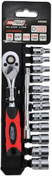 Awtools 1/4" 14-piece Wrench Set Black Line