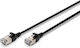 Digitus F/FTP Cat.6a (Gigabit) Καλώδιο Δικτύου Ethernet 0.5m Μαύρο