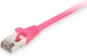 Equip S/FTP Cat.6a (Gigabit) Καλώδιο Δικτύου Ethernet 20m Ροζ