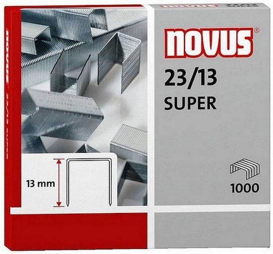 Телбодни скоби Novus 23/13 Super, 1000 броя