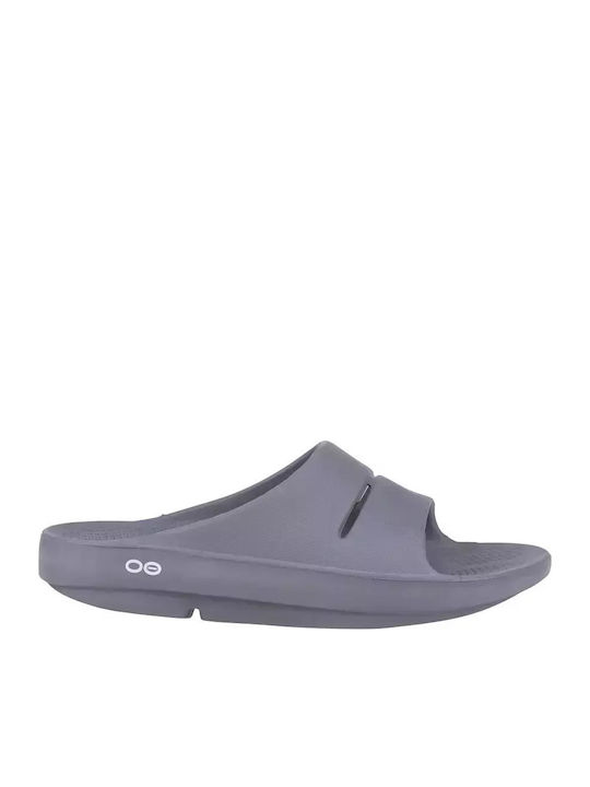 Oofos Men's Slides Gray