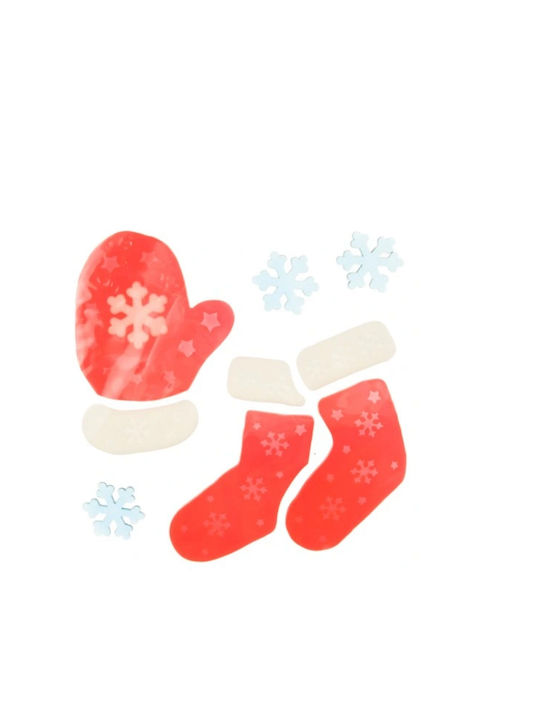 Gel-Fenstersticker Schneeflocken 6 Stück 12x24cm
