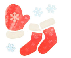 Gel-Fenstersticker Schneeflocken 6 Stück 12x24cm