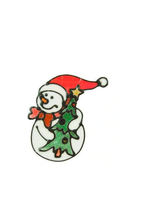 Gel Fenster- & Glassticker Weihnachtsfiguren 8x35cm Schneemann