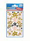 Kreative Aufkleber Etiketten Weihnachtssterne Gold Pink 52909