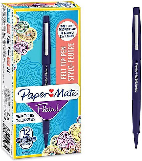 Papermate Перманентни Маркери Navy Blue 12бр