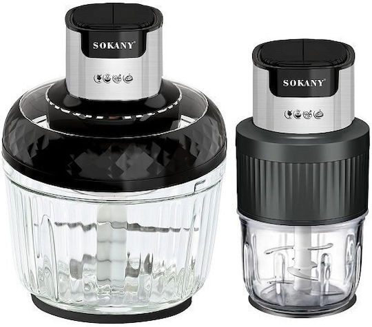Sokany Πολυκόπτης Multi 800W με Δοχείο 3.5lt Καφέ