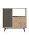 Sideboard made of Wood & Metal Oak-anthracite 88x35.5x85cm