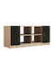 Sideboard Wooden Oak-black 139.8x46.3x61.8cm