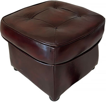 Hocker Für das Wohnzimmer Aged Bordeaux 55x55x42cm