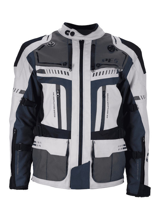 Carpathian Series Bărbătesc Geacă de motocicletă 4 Sezoane Waterproof Gri