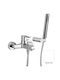 Paini Arena Mixing Bathtub Shower Faucet Complete Set White