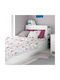 Dimcol Σετ Σεντόνια Μονά Βαμβακερά White-pink 160x240cm 3τμχ