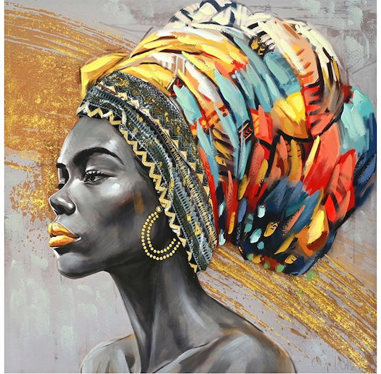 Inart Africana 6-Piece Painting on Canvas 100x100cm Inart Africana 6-Piece Painting on Canvas 100x100cm