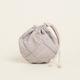 Beauty Home Diagonal Lines Fabric Pouch for Gift Beige 13x14cm
