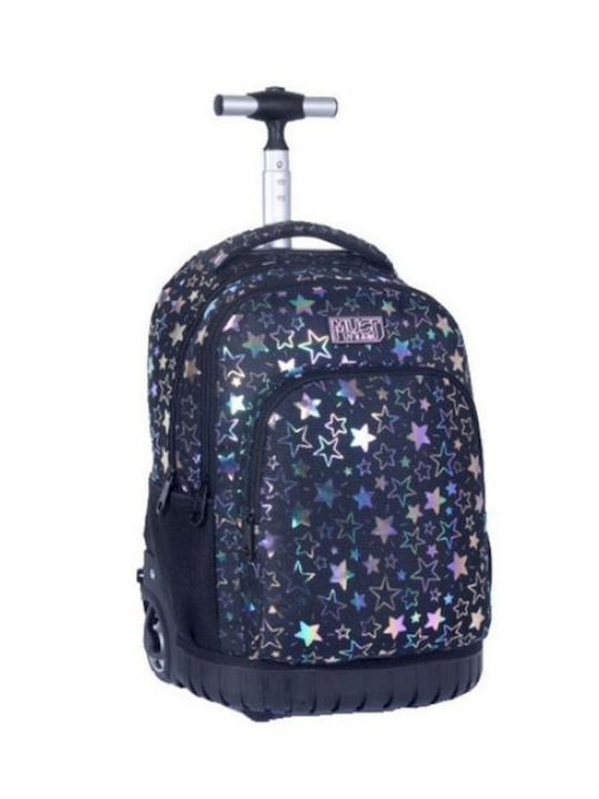 Diakakis School Trolley Bag for Elementary with Water Bottle Holder Blue 35L 34 x 20 x 45cm